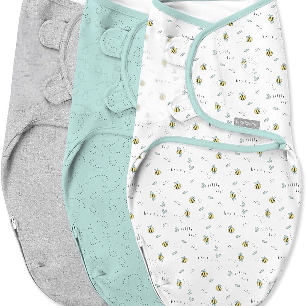 SwaddleMe Easy Change Swaddle – Size Small/Medium, 0-3 Months, 3-Pack